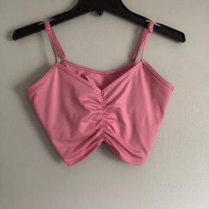 Victoria’s Secret PINK, Cropped tank, lined with shelf bra, size medium